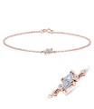 Lovely CZ Crystal Silver Bracelet BRS-1099